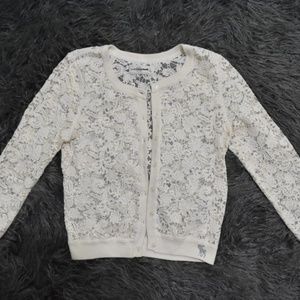 ❌ SOLD ❌ Abercrombie Cream Lace Appliqué Cardigan